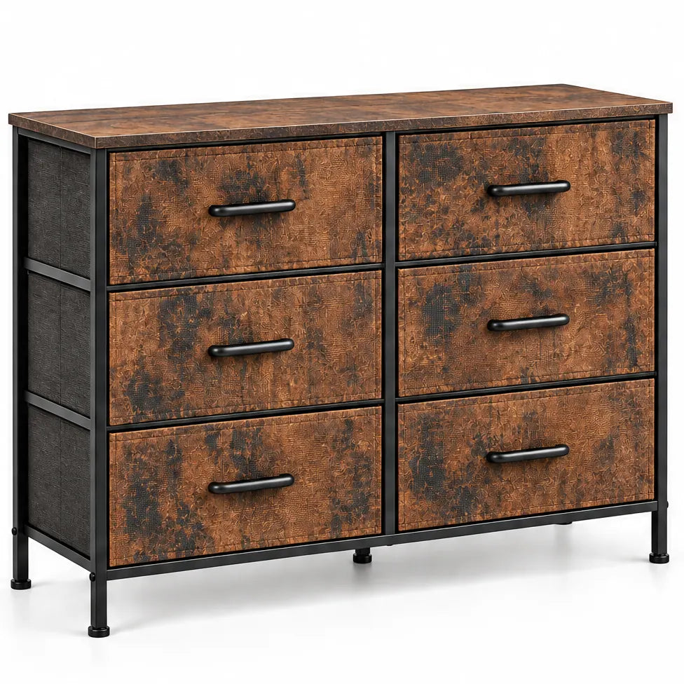 Rustic Brown 6-Drawer Dresser — final cutout