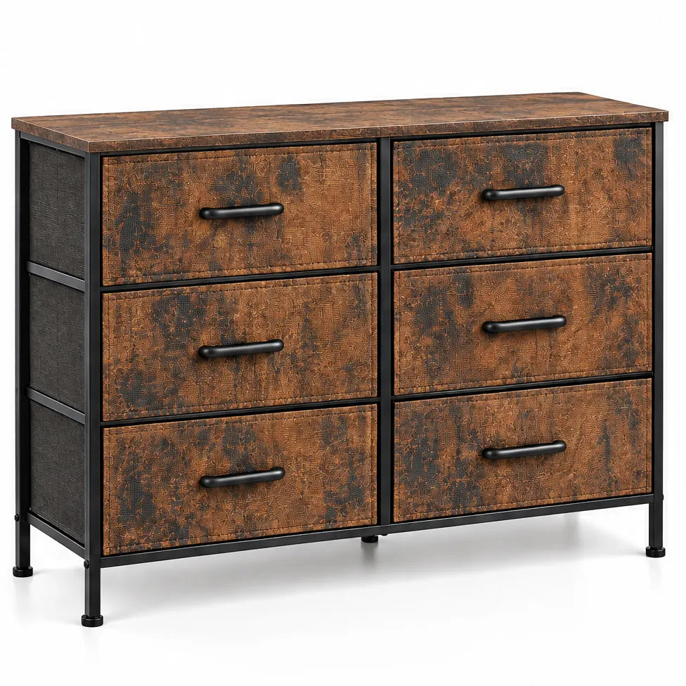 Rustic Brown 6-Drawer Dresser — gallery clean